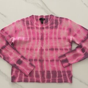 Aqua Pink Tie-Dye Cashmere Sweater Size XS